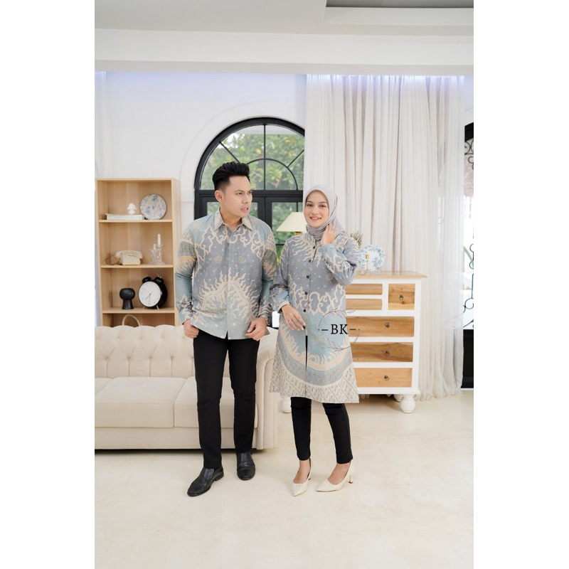 COUPLE TUNIK INARA KANCING GREY