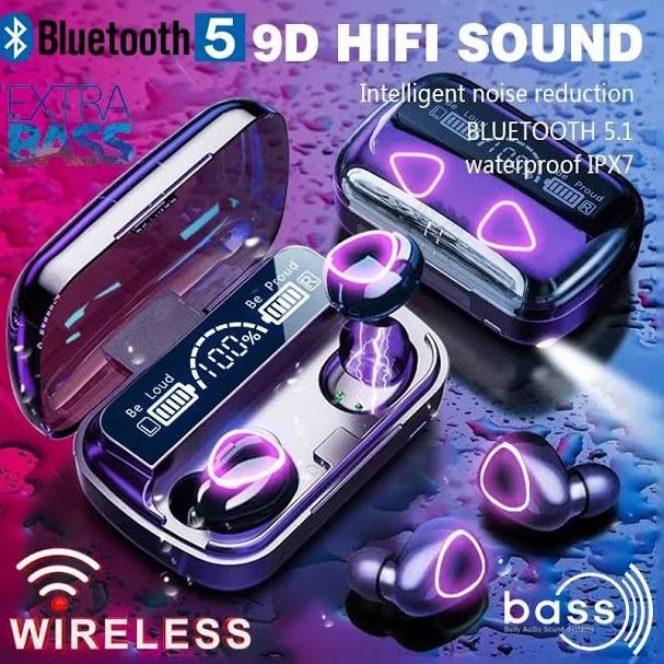 Headset Bluetooth M10 Tws Digital Indicator V5.1 BT Wireless