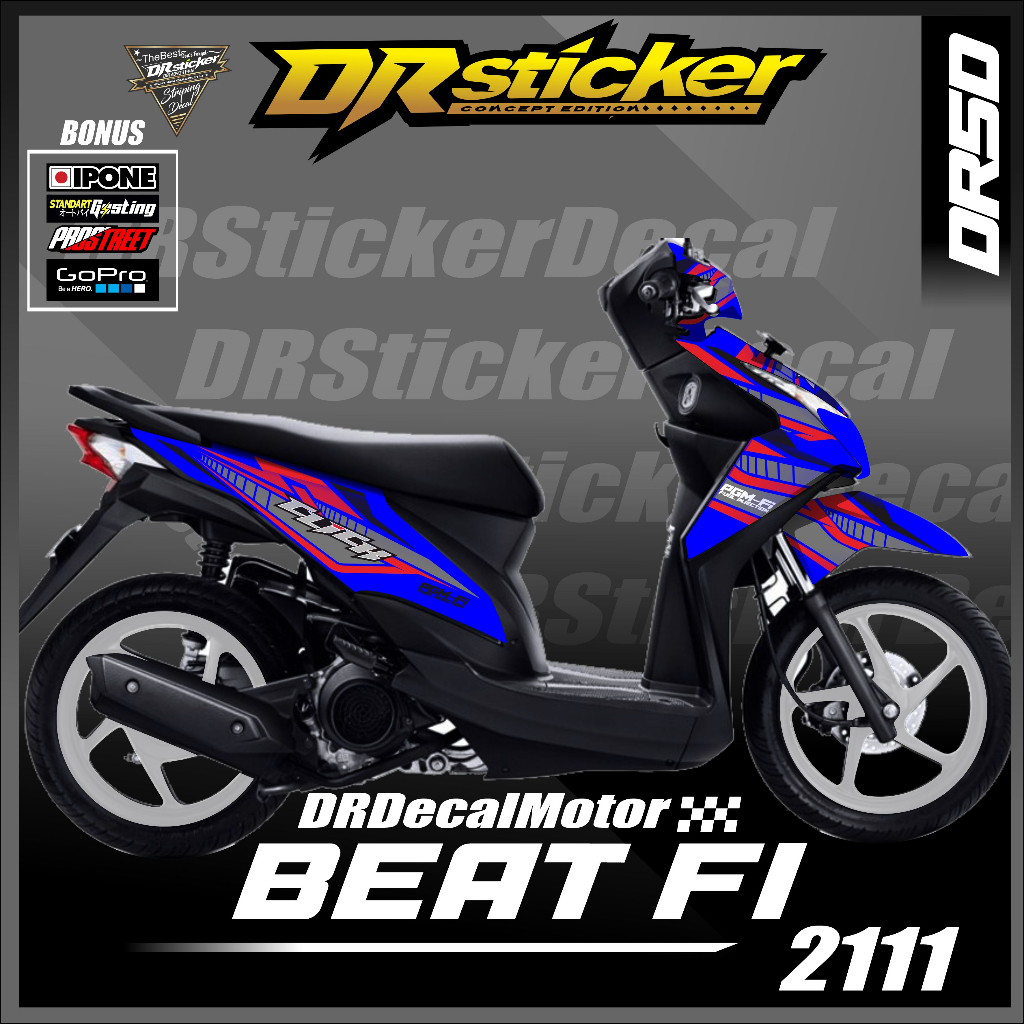 Decal sticker honda beat fi 2013-2015 full body / beat