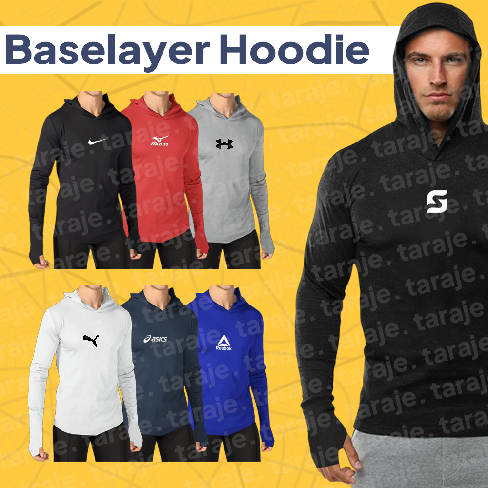 BASELAYER MANSET PRIA WANITA THUBHOLE HOODIE LENGAN PANJANG OLAHRAGA PRIA WANITA BASELAYER HIKING NA