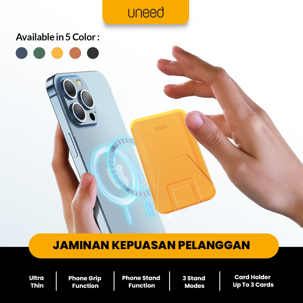 Uneed Magsafe Magnetic Card Wallet with Phone Stand Holder - UPH914