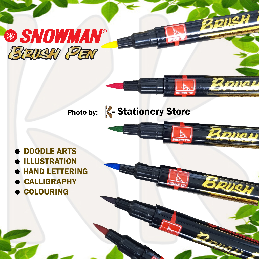 

Snowman Brush Pen satuan (BM-1) ~ Colour No. 123 - N99 – Doodle arts, Illustration, Sketsa, Hand lettering, Menggambar, Dekorasi, dll.
