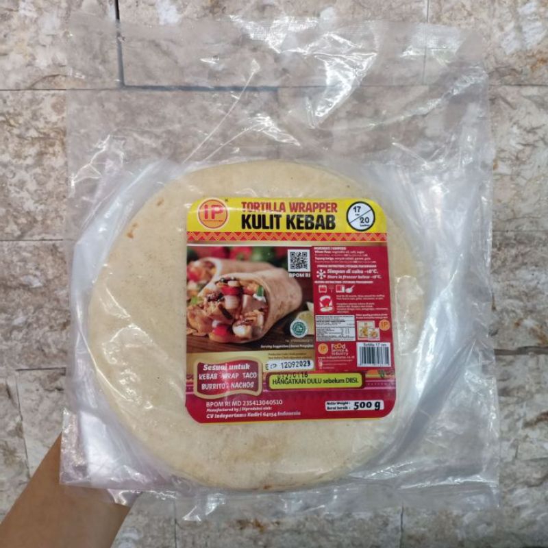 

Kulit Kebab IP Tortilla ukuran 17cm isi 20biji