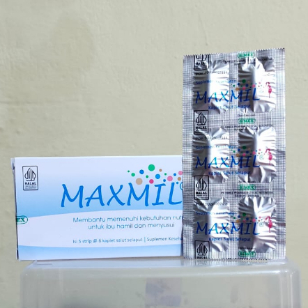 Maxmil 30 Tablet - Asam Folat - Vitamin B6 - Vitamin Nutrisi Ibu Hamil Dan Menyusui - Suplemen Keseh