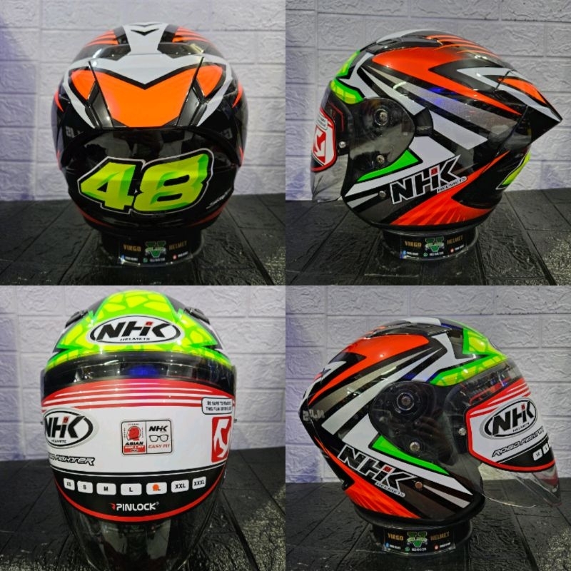 NHK HELM S1 GP PRO IVAN ORTOLA BLACK DOUBLE VISOR