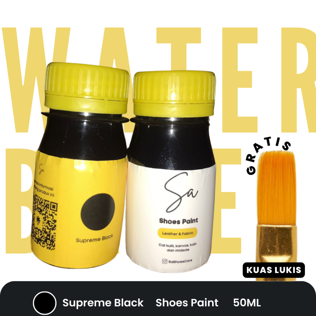 Waterbase Paint | Cat Sepatu Hitam 50ML