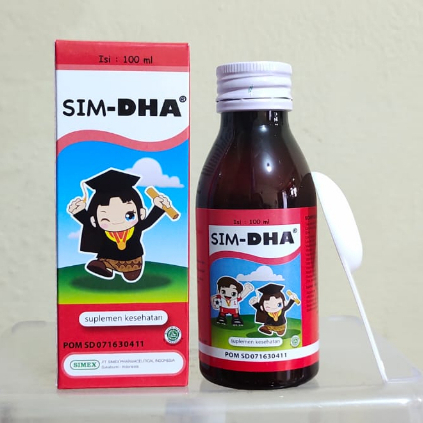 Sim-DHA Sirup 100 ml - Sim DHA - Vitamin Nutrisi Otak & Daya Ingat Anak