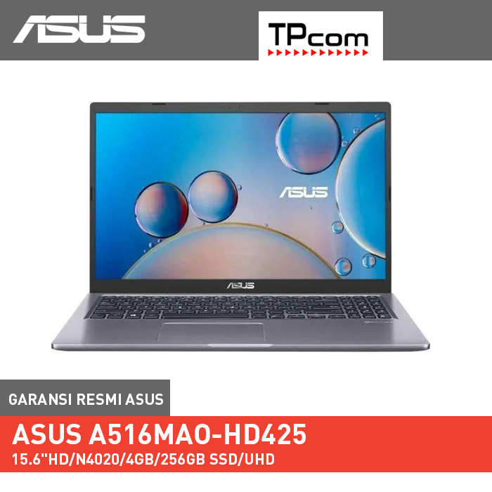 [EXT WARRANTY] ASUS Vivobook A516MAO-HD425 15.6" HD/Intel Celeron N4020/4GB/256GB SSD/Intel UHD Grap