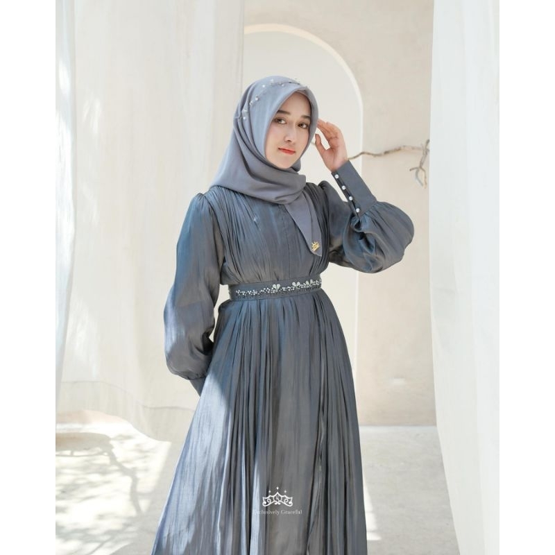 Daisy Shimmer Dress Kazami / Gamis Kekinian / Gamis Shimmer / Gamis Kazami