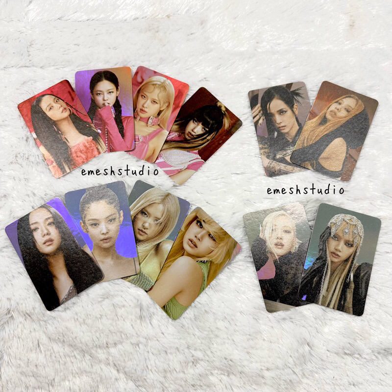 official blackpink born pink lyric card tour merch photocard pc (hologram)