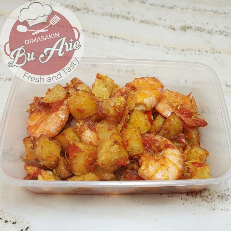 

udang kentang balado ±300gr (2-3 orang)