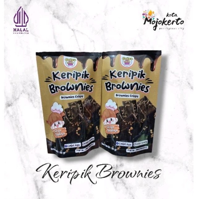 

Keripik brownies cokelat Camilan enak murah