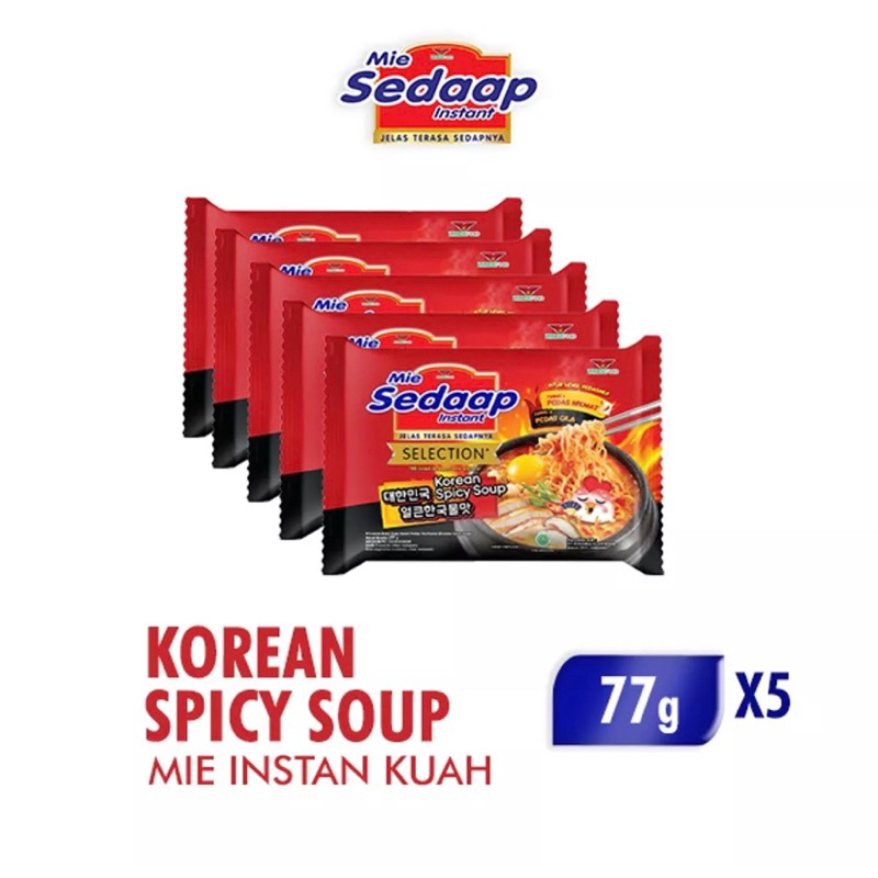 

Mie Sedaap Korean Spicy Goreng / Kuah isi 5pcs