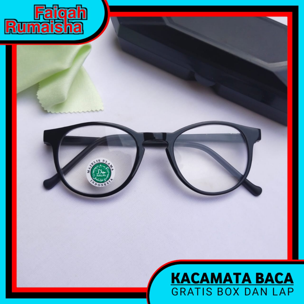 Kacamata Baca Model Oval Frame Plastik Terbaru
