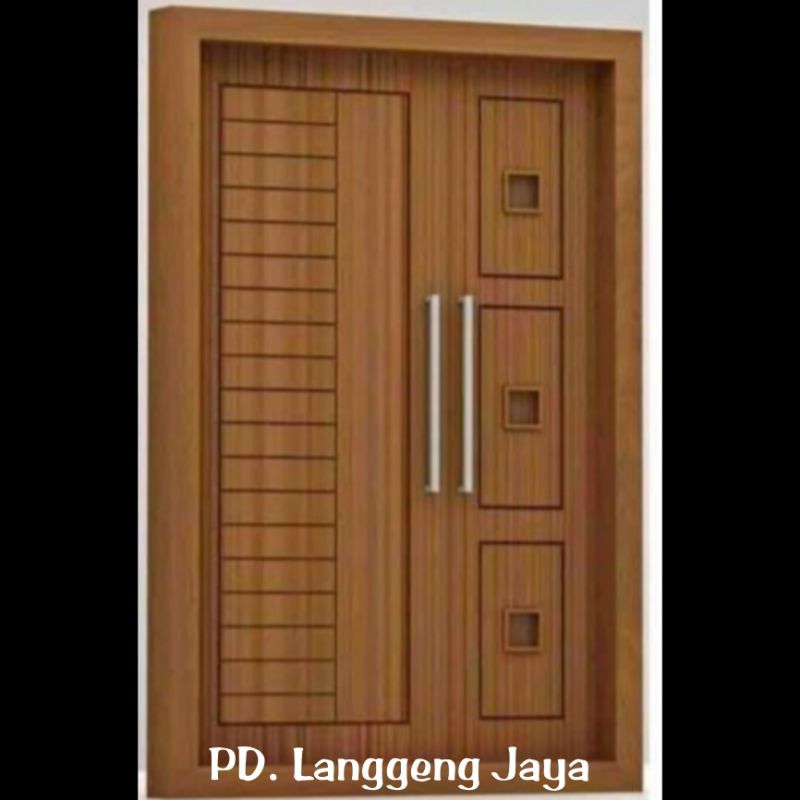 Pintu utama minimalis meranti oven