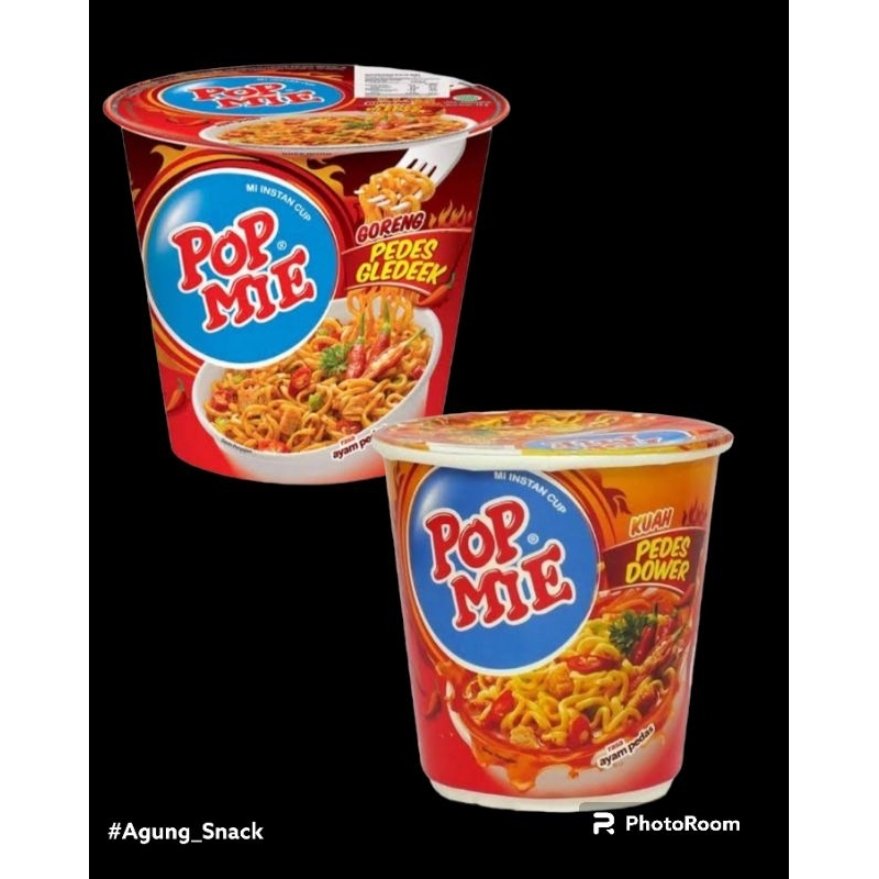 

Pop mie Instat Cup | goreng Pedas Gledek & kuah Pedas Dower 75 gram