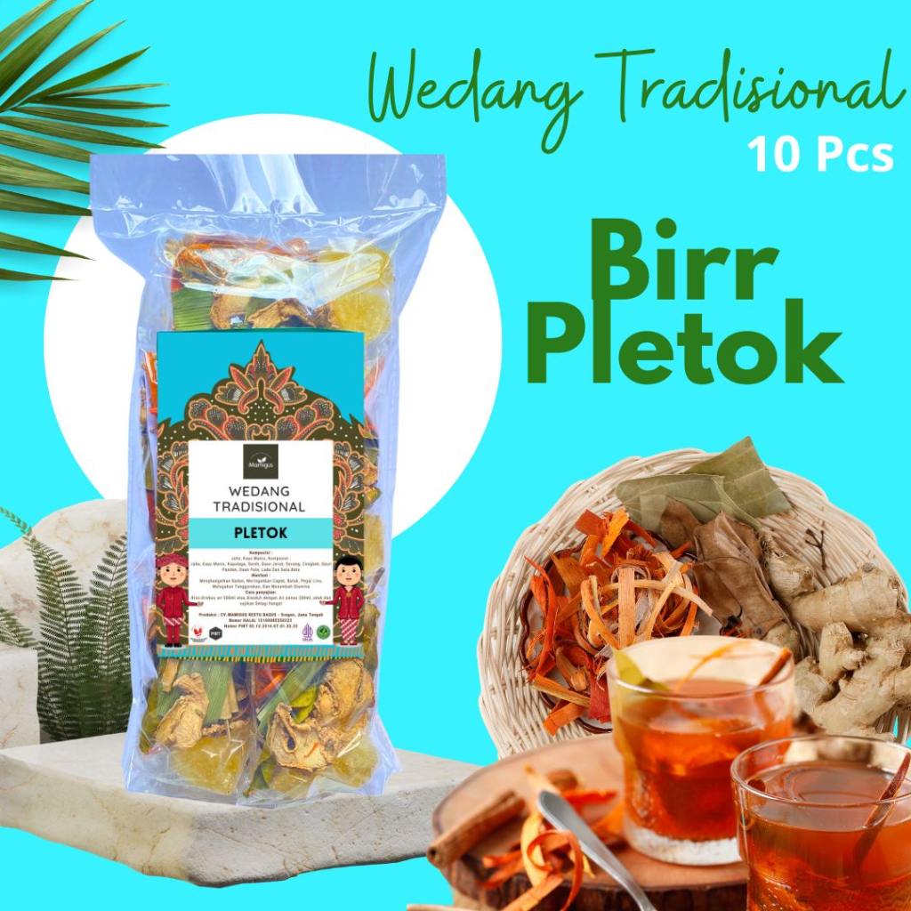 

PACK Wedang BIR PLETOK Rempah Asli Lengkap Gula Batu Khas Mamigus 10Pcs