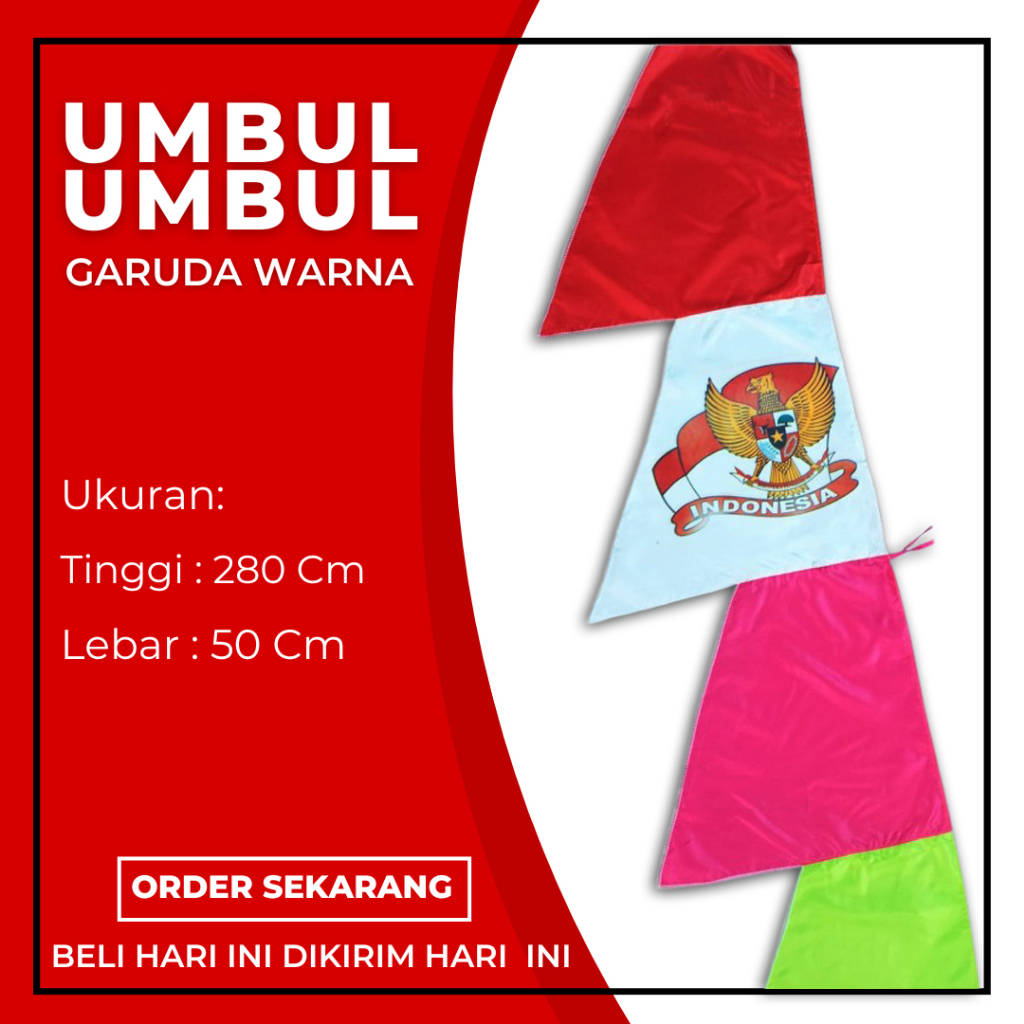 Bendera Umbul-Umbul Garuda Warna Bendera 17 Agustus Agustusan