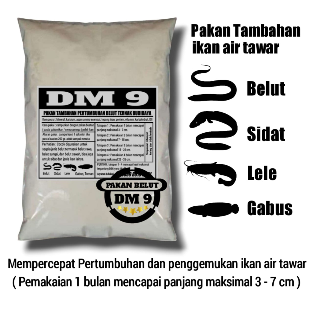 Pakan Belut ternak DM 9 1 kg