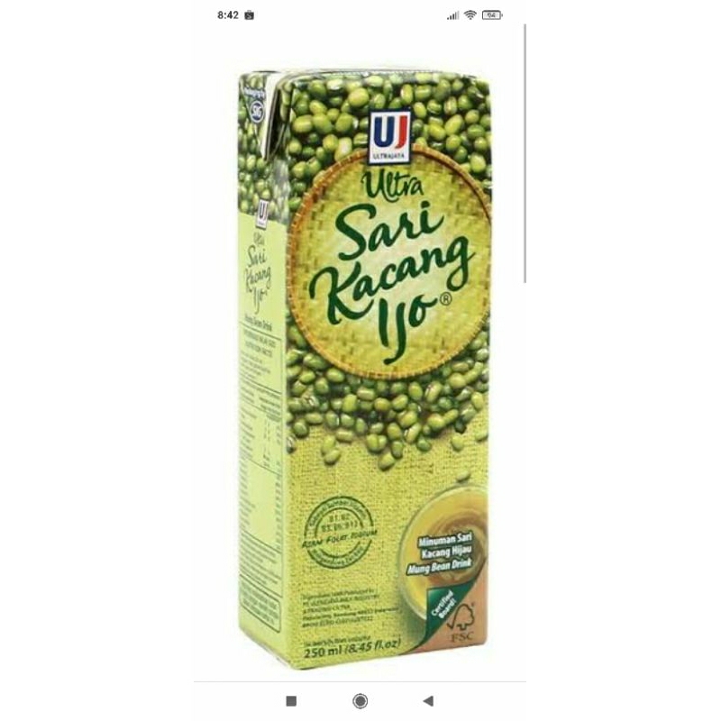 

ultra sari kacang hijau kacang ijo 24 x 250ml