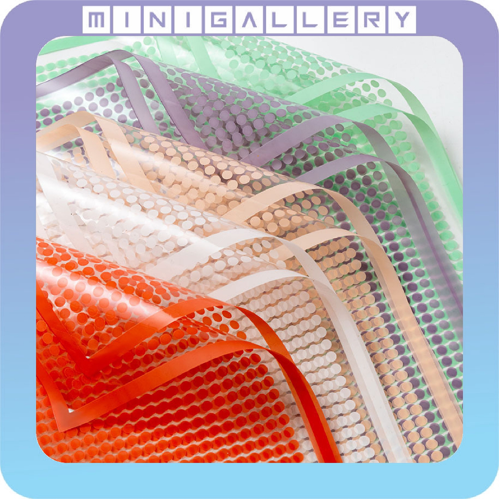 

Flower Wrapping Polkadot Cellophane Kertas Buket Bunga Transparan List Florist Ecer KB6189