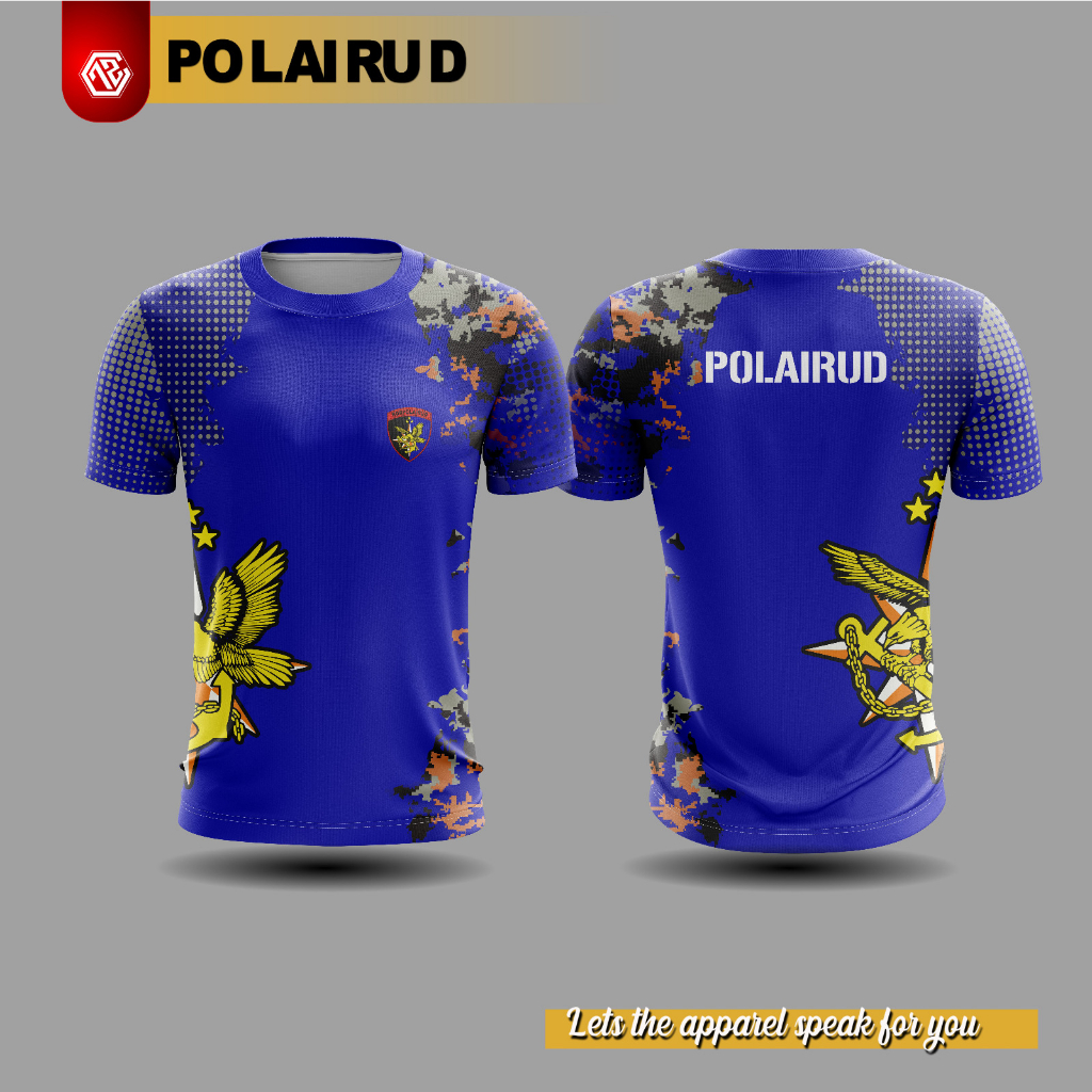 Kaos Jersey Polairud kombinasi loreng Fullprint Premium