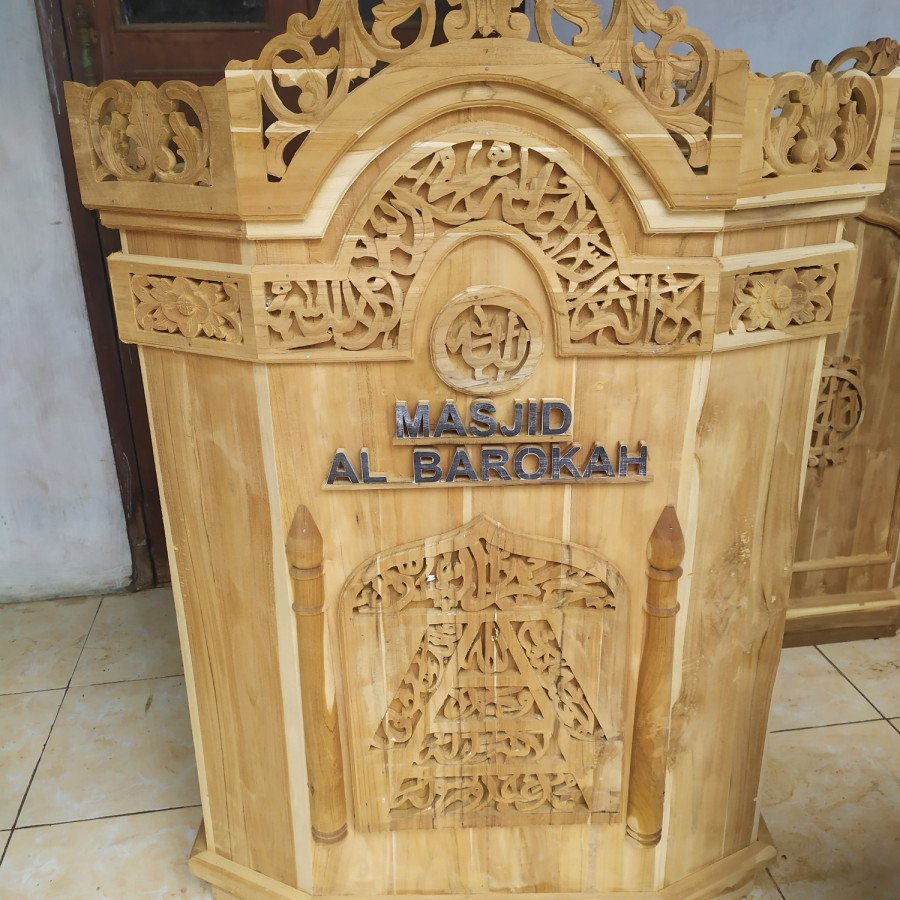 mimbar podium mentahan jati jepara