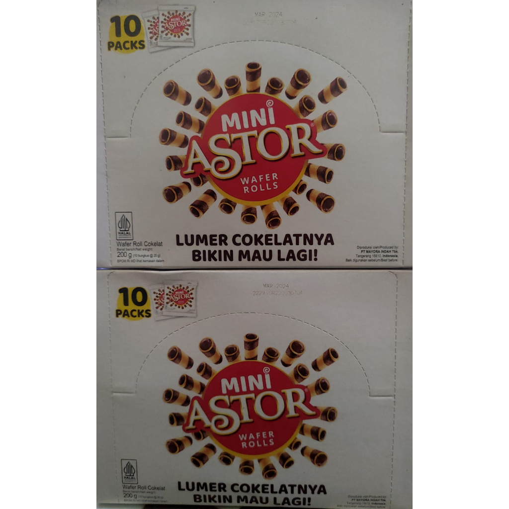 

Mini Astor Wafer Roll 15 gram isi 10 Bungkus ( Harga 1 Pack )