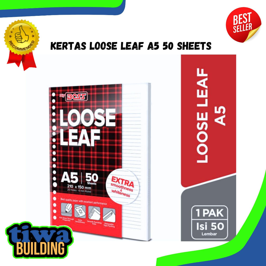 

KERTAS LOOSE LEAF A5 TERMURAH / KERTAS BINDER ISI 50 & 100 SHEETS