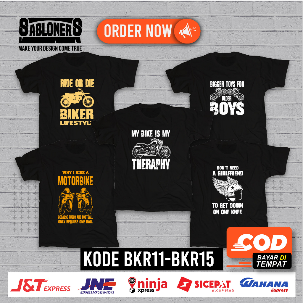 BKR11 - BKR15 Kaos Motor | Kaos Touring | Kaos Tema Bikers | Kaos Keren Cotton Combed 30s