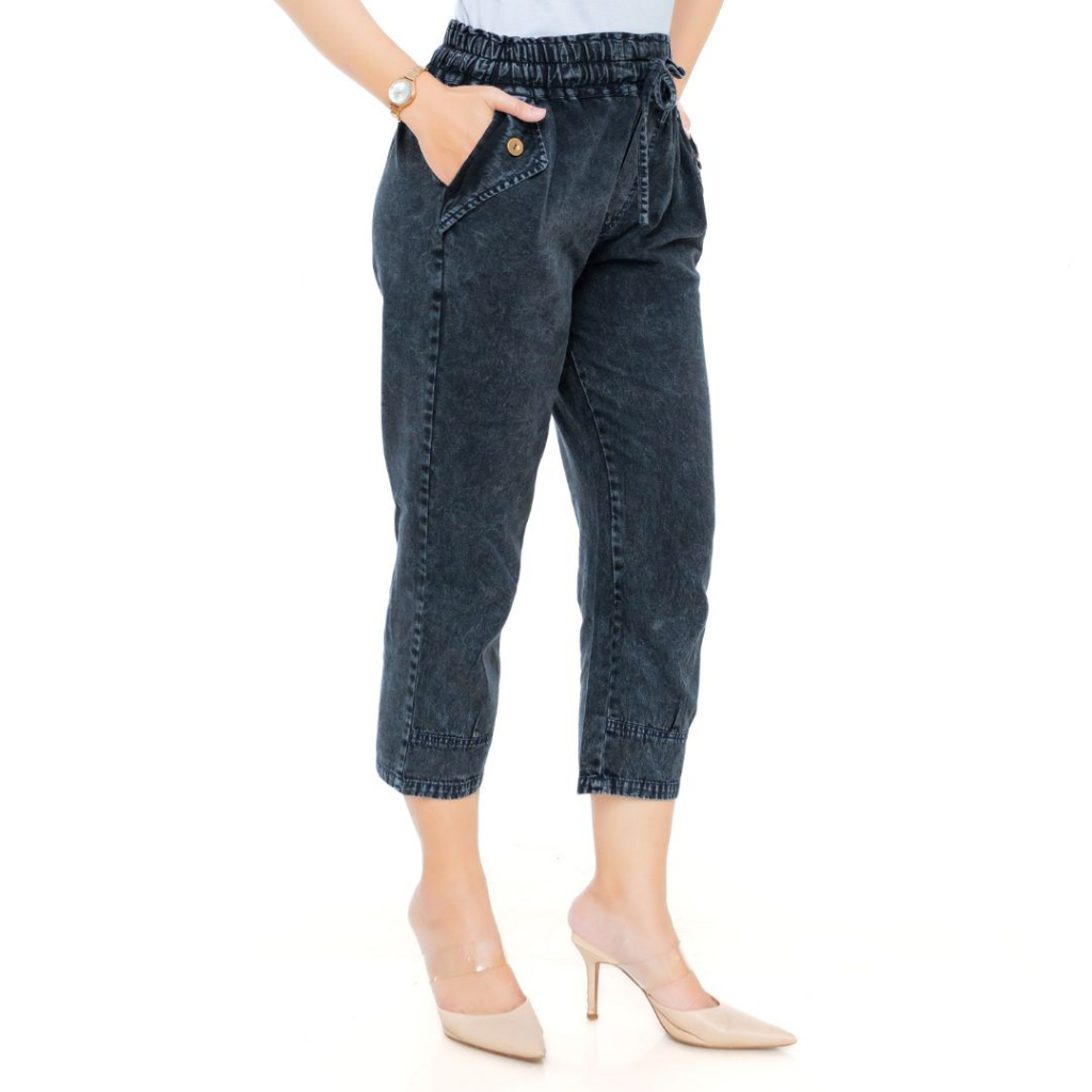 MOLDING - Celana Jeans Dewasa wanita 7/9 Model Haruka All Size Dan Jumbo - 8855