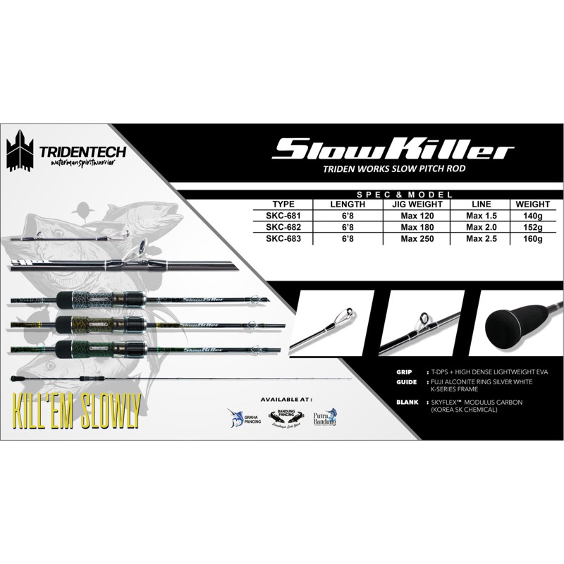 Tridentech Slow Killer Overhead Rod PE 1.5