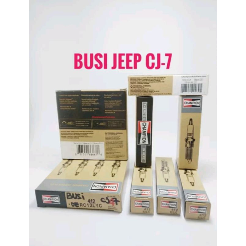 Spark Plugs Jeep CJ7 Bensin Busi Jeep CJ7 Merk Champion RC12LYC Made In USA