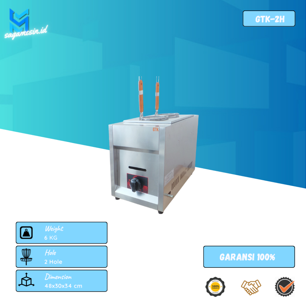 Gas Noodle Boiler Guataka Mesin Perebus Mie 2 Hole Portable I Mesin Perebus Mie 2 Lubang }| Kompor g