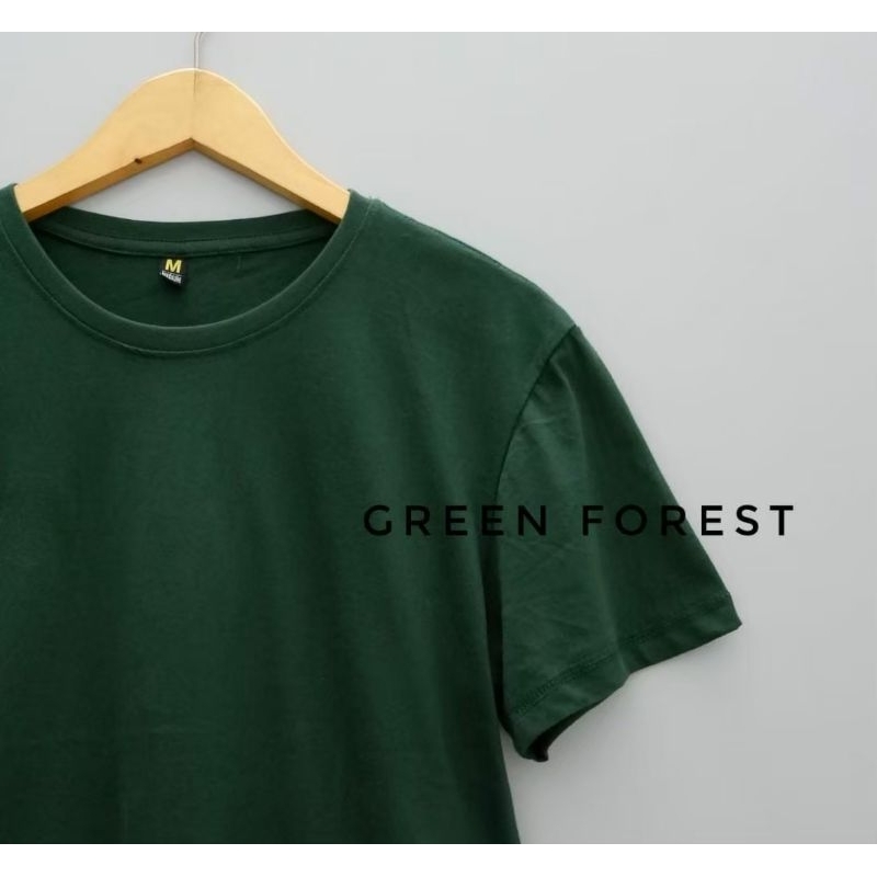 Kaos Polos Hijau Botol