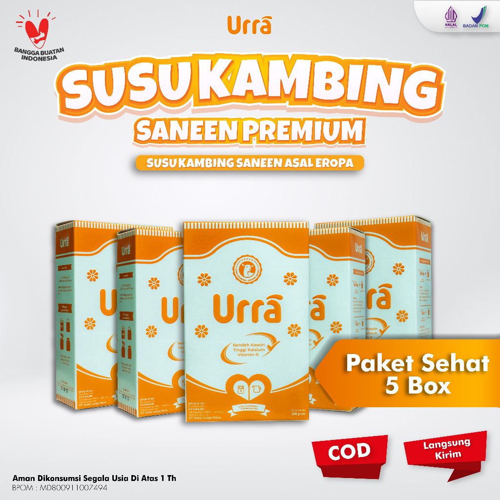 

Susu Urra 200gr - Paket 5 Box Susu Kambing Saneen Premium Asal Eropa Menstabilkan Kadar Gula Darah