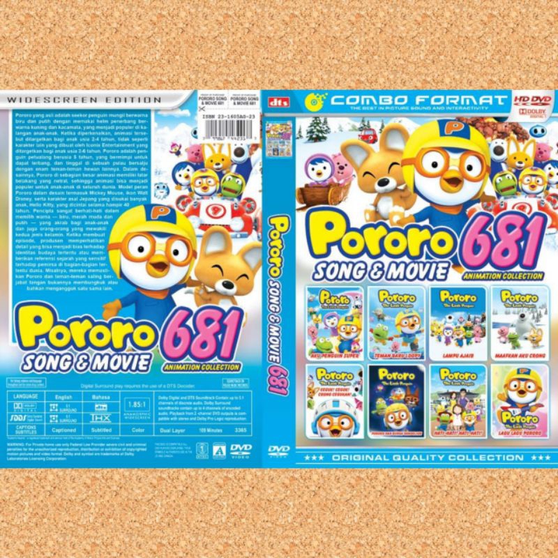 DVD Animasi anak. pororo 681
