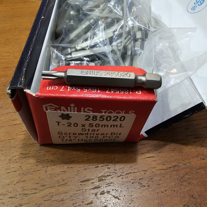 Genius screwdriver bit / mata obeng T20 x 50mm 285020