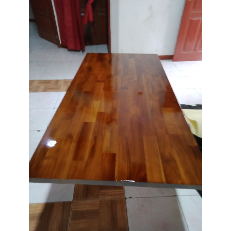 MEJA KNOCKDOWN 120X75 T75 Kayu mahoni Sudah finishing