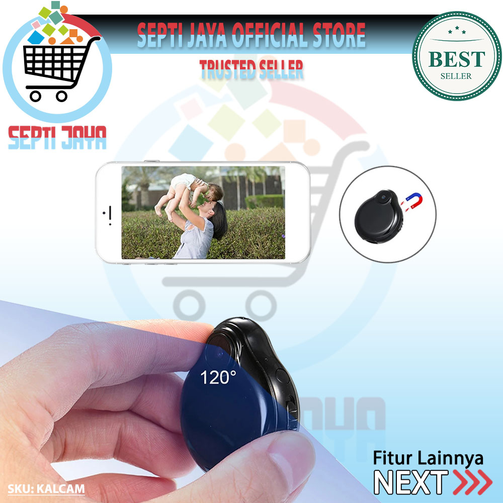 YC22 Spy IP Camera Mini DV DVR Wifi Wireless Model Gantungan Kalung Liontin Ultra Small Micro Kamera