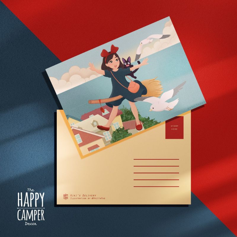 

Kiki's Delivery Service Flying Postcard/Kartu Pos