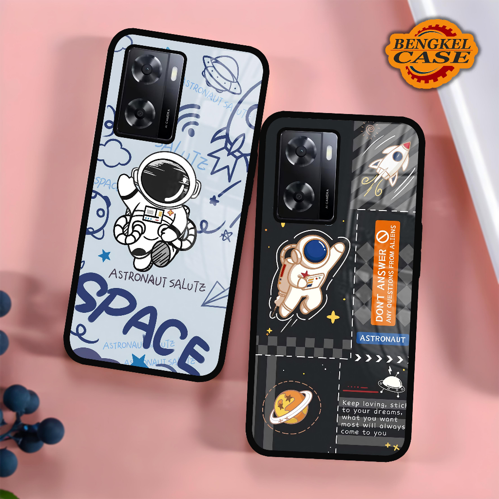 (BS08) Case Kilau Oppo A57 2022 | A77S | Casing Hp Oppo | Pelindung Smartphone Bengkel Case | Astrou