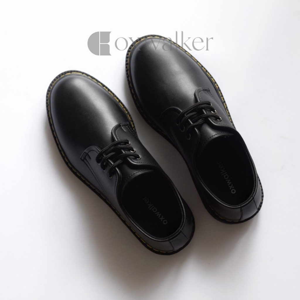 sepatu casual formal pria pantofel casual kerja kantor Davies Black by oxwalker