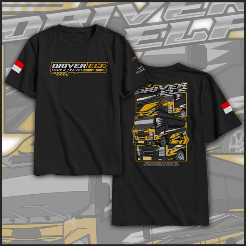 Kaos Truck Driver Elf Tour & Travel | Kaos Truck | Kaos Truck Fashion | Kaos Truck Distro