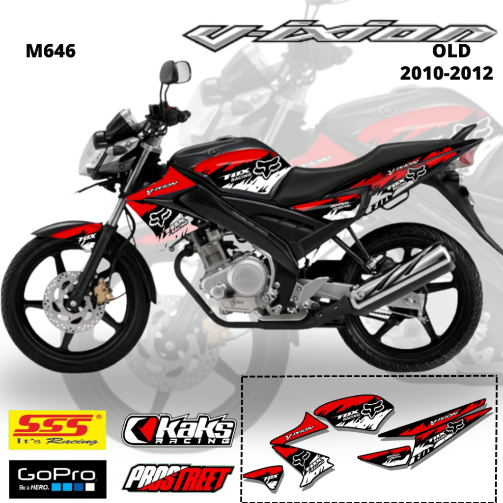 Sticker Lis Striping Variasi Sticker List Decal Semi Full Body Motor Yamaha Vixion Old Lawas Facelif