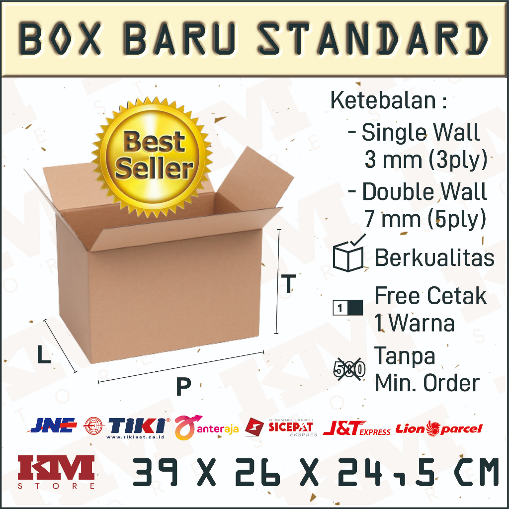 

KARDUS PACKING ROKOK 39x26x24,5 10PCS BOX POLOS | BOX PINDAHAN | BOX PARCEL FREE CETAK LOGO