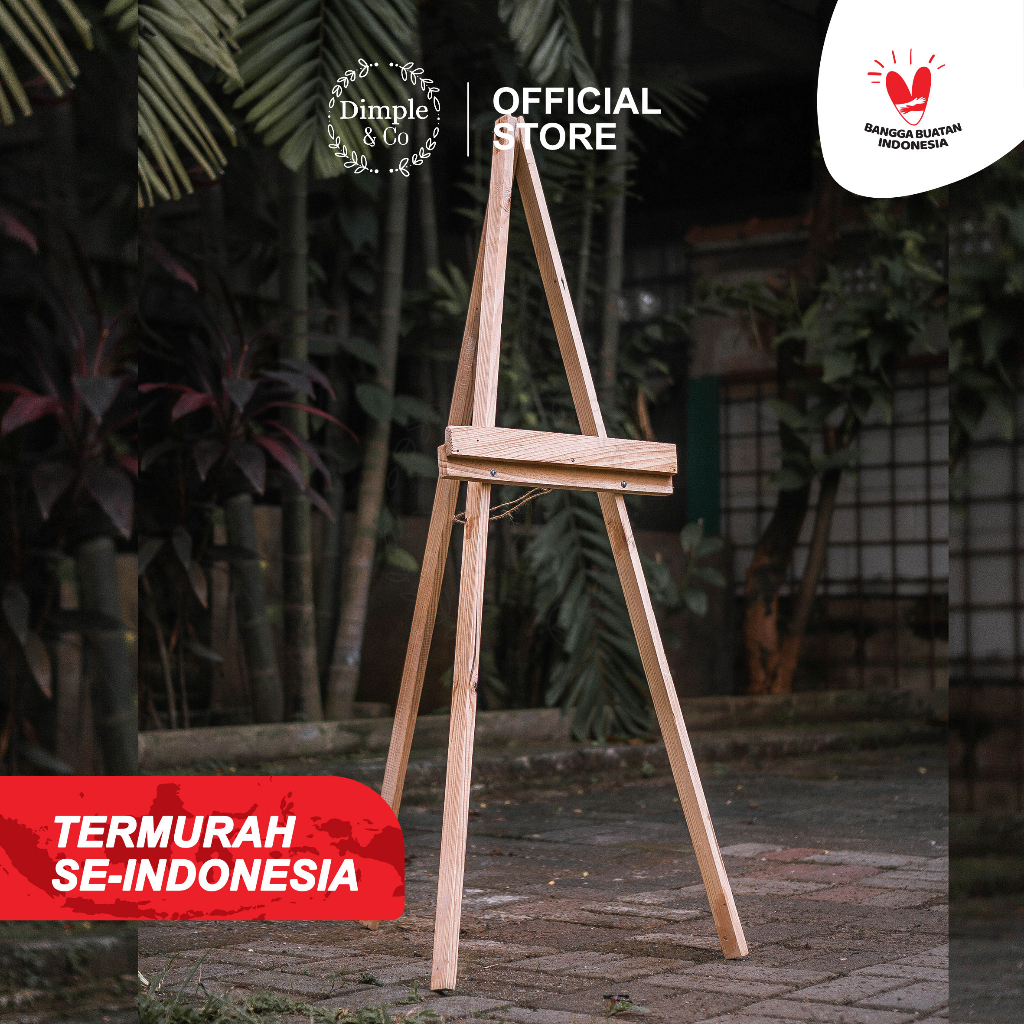 

( DIMPLEANDCO ) Wooden Easel / Standing Frame Kayu Size 120cm