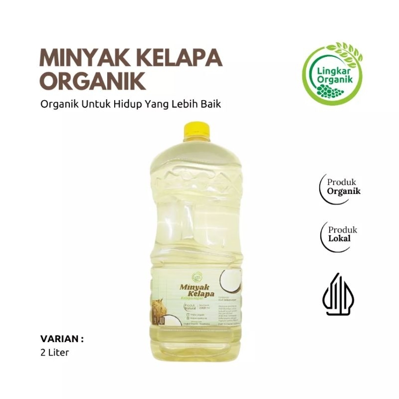 

Minyak Kelapa Organik 2litar - Minyak Kelapa Segar Lingkar Organik