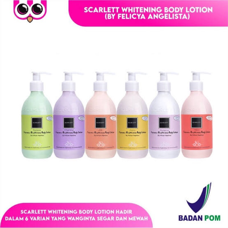 SCARLETT HBL / SCARLETT HANDBODY CHARMING, ROMANSA, JOLLY, HAPPY, FRESHY, FANTASIA