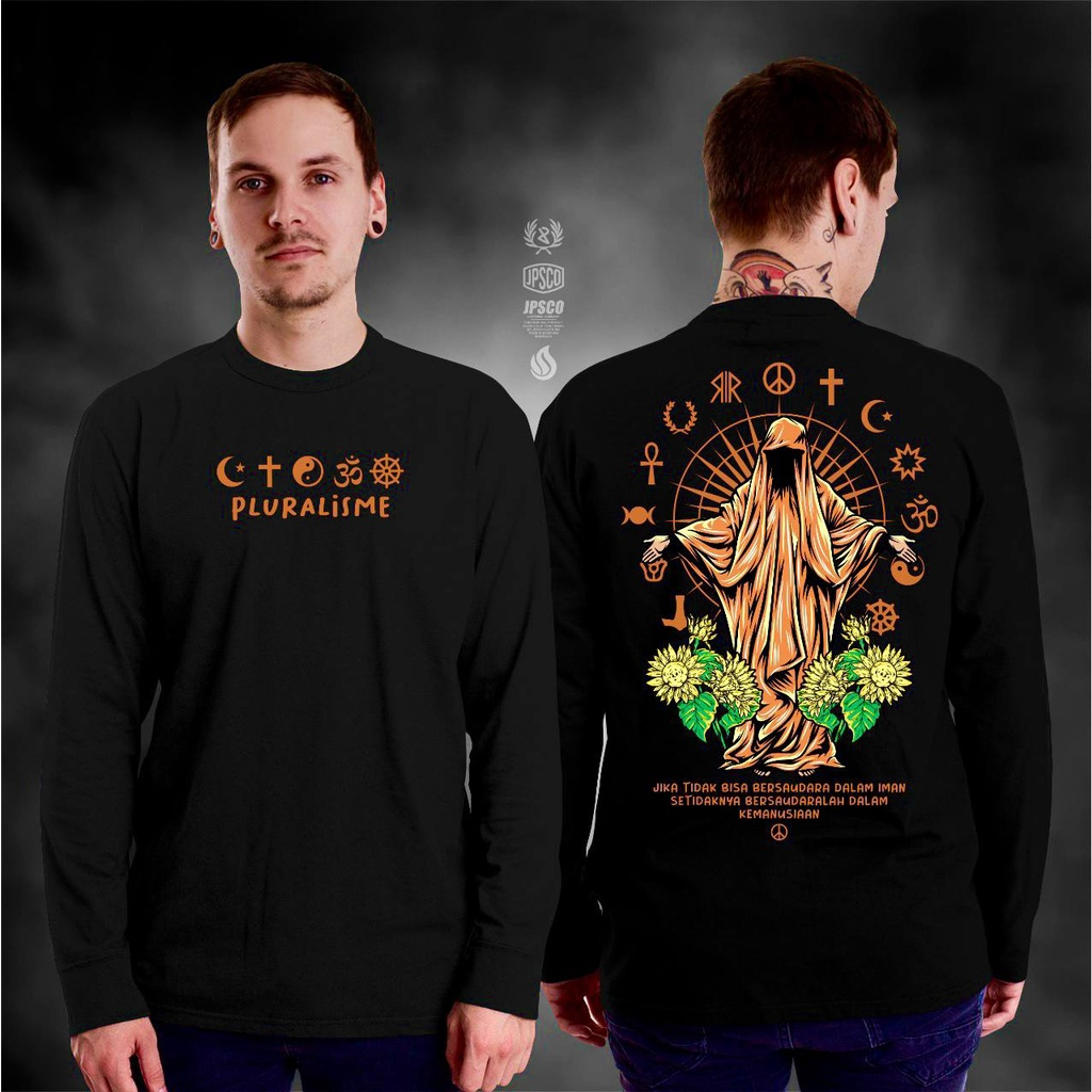 KAOS PLURALISME LENGAN PANJANG PAKAIAN PRIA